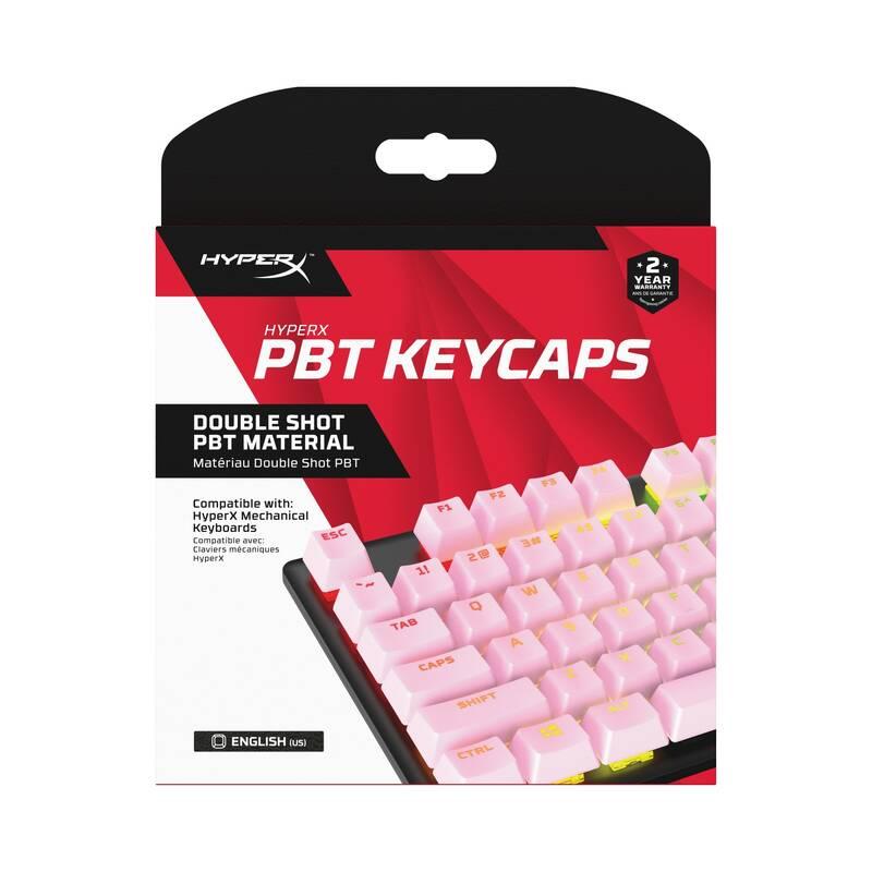 Klávesy HyperX PBT Keycaps - růžové, Klávesy, HyperX, PBT, Keycaps, růžové