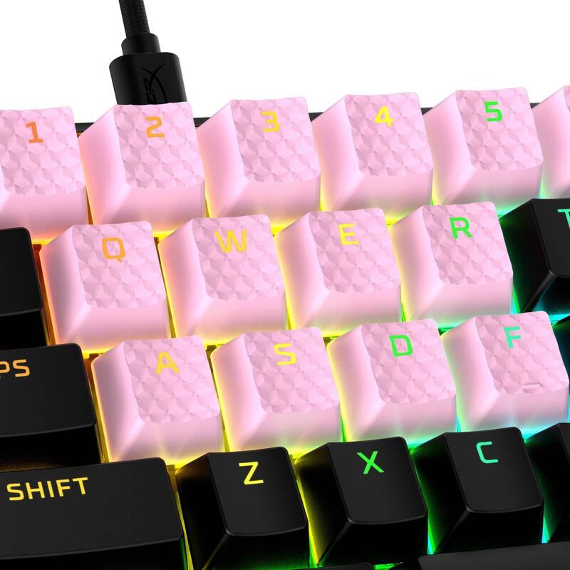 Klávesy HyperX Rubber Keycaps - růžové, Klávesy, HyperX, Rubber, Keycaps, růžové
