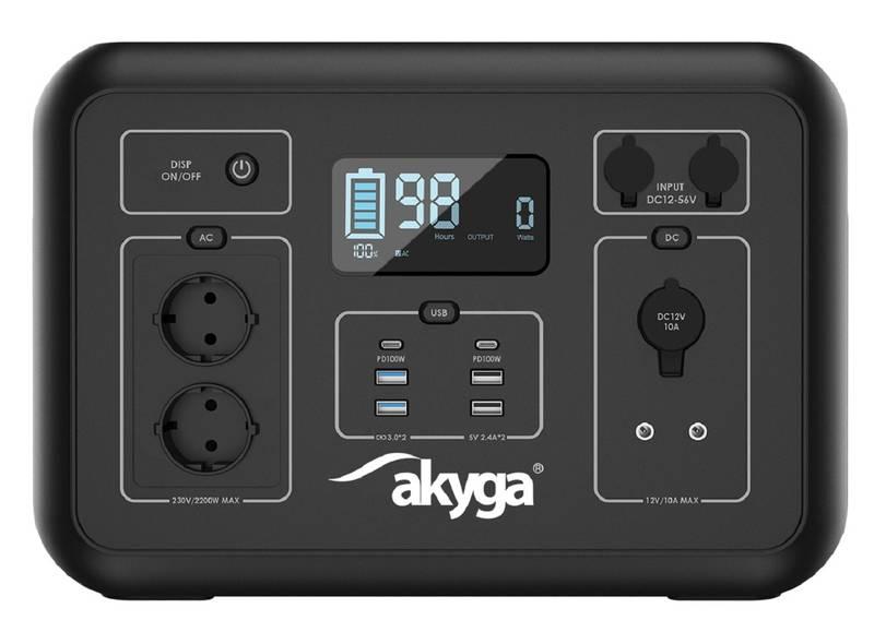 Nabíjecí stanice Akyga 2200W černá