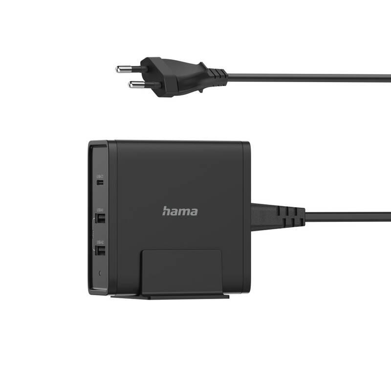 Nabíječka do sítě Hama 1x USB-C, 2x USB-A, PD 65 W černá