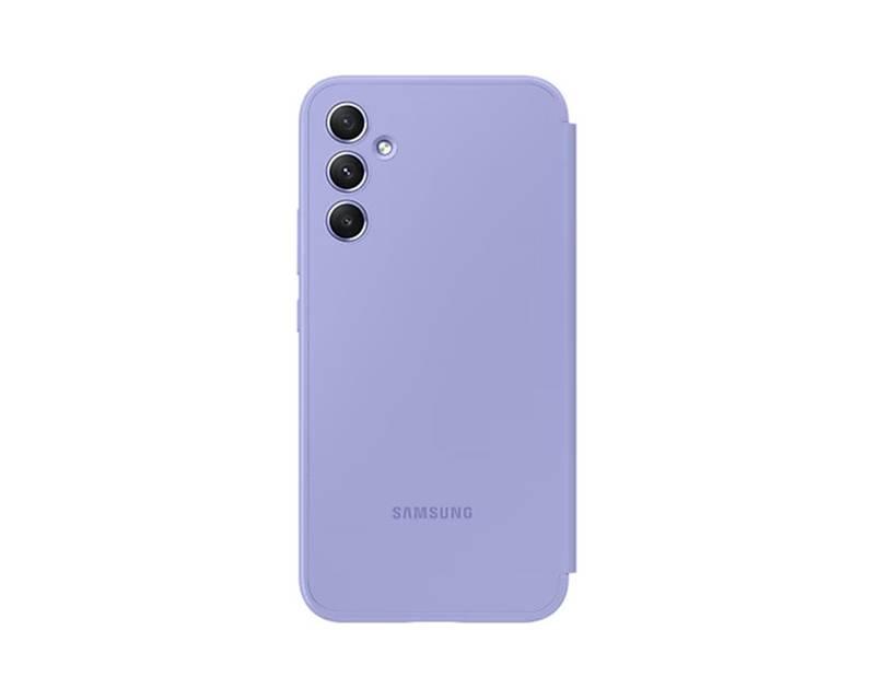 Pouzdro na mobil flipové Samsung Smart View na Samsung Galaxy A34 fialové