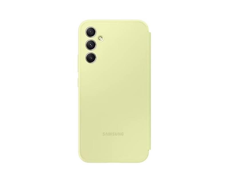 Pouzdro na mobil flipové Samsung Smart View na Samsung Galaxy A34 žluté