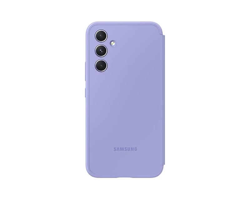 Pouzdro na mobil flipové Samsung Smart View na Samsung Galaxy A54 fialové