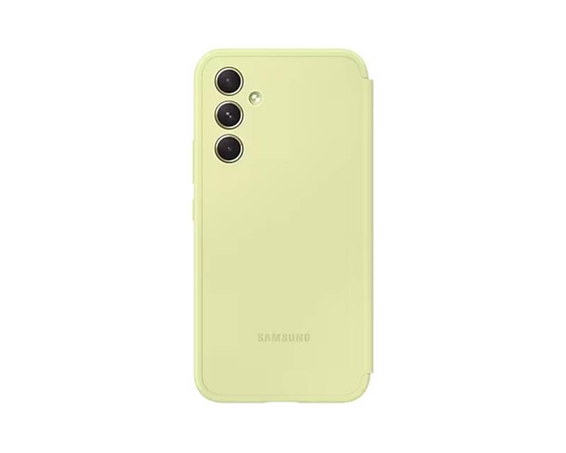 Pouzdro na mobil flipové Samsung Smart View na Samsung Galaxy A54 žluté