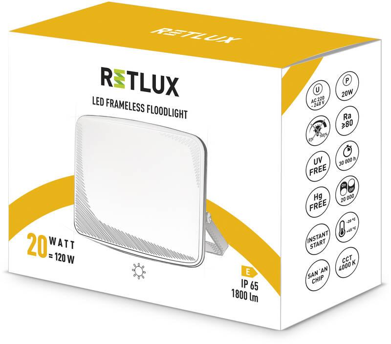 Reflektor RETLUX RSL 250, LED 20W černý bílý