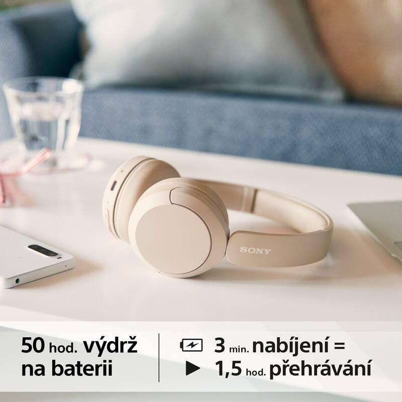 Sluchátka Sony WH-CH520 béžová