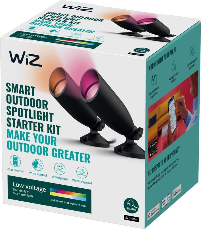 Venkovní svítidlo WiZ Ground Spot Starter Kit černé