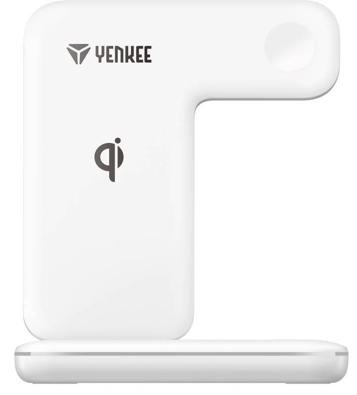 Bezdrátová nabíječka YENKEE YAC 5301 3v1 adaptér USB-C bílá