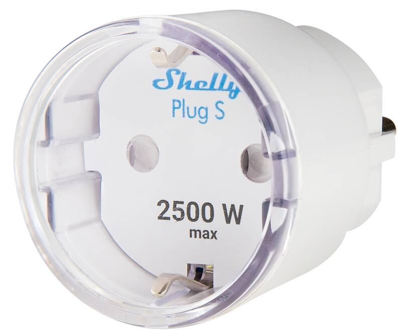 Chytrá zásuvka Shelly Plus Plug S, s měřením spotřeby, Wi-Fi