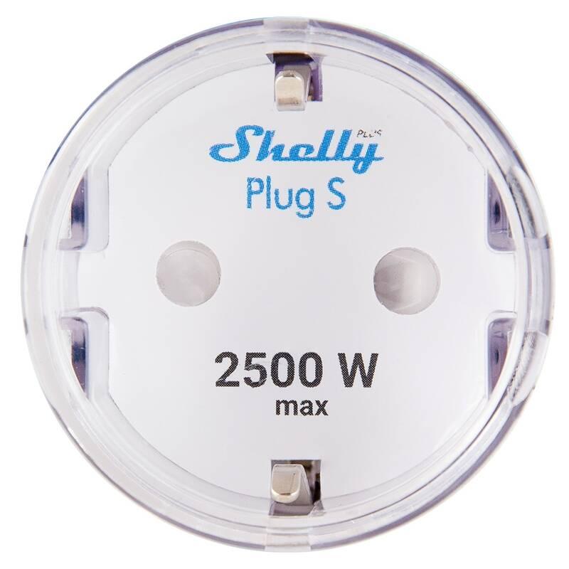 Chytrá zásuvka Shelly Plus Plug S, s měřením spotřeby, Wi-Fi