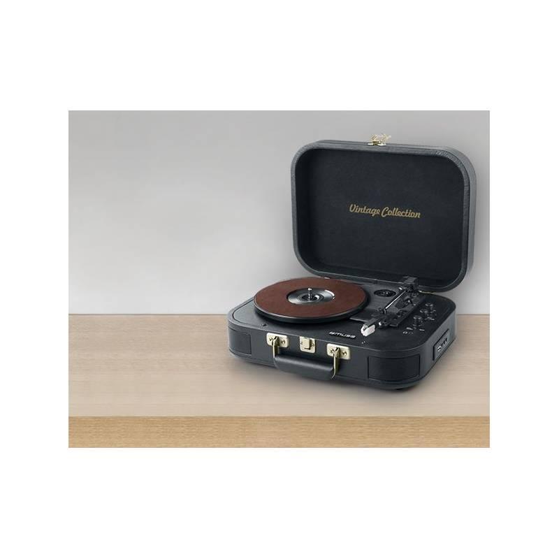 Gramofon MUSE MT-201 GLD černý zlatý