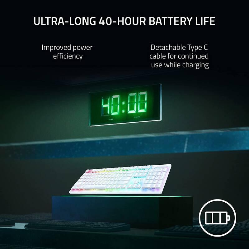 Klávesnice Razer DeathStalker V2 Pro - US Layout bílá