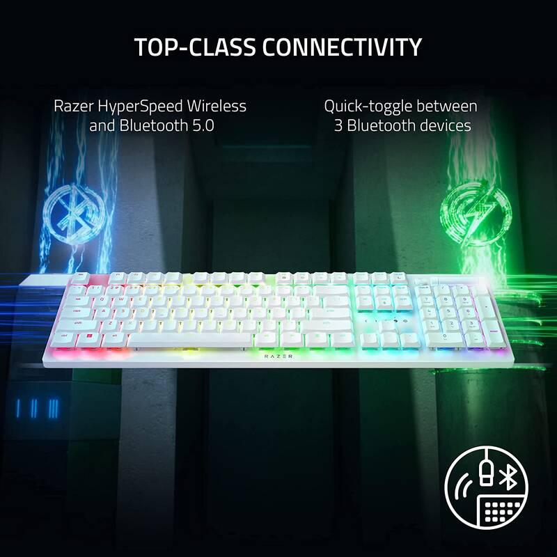 Klávesnice Razer DeathStalker V2 Pro - US Layout bílá