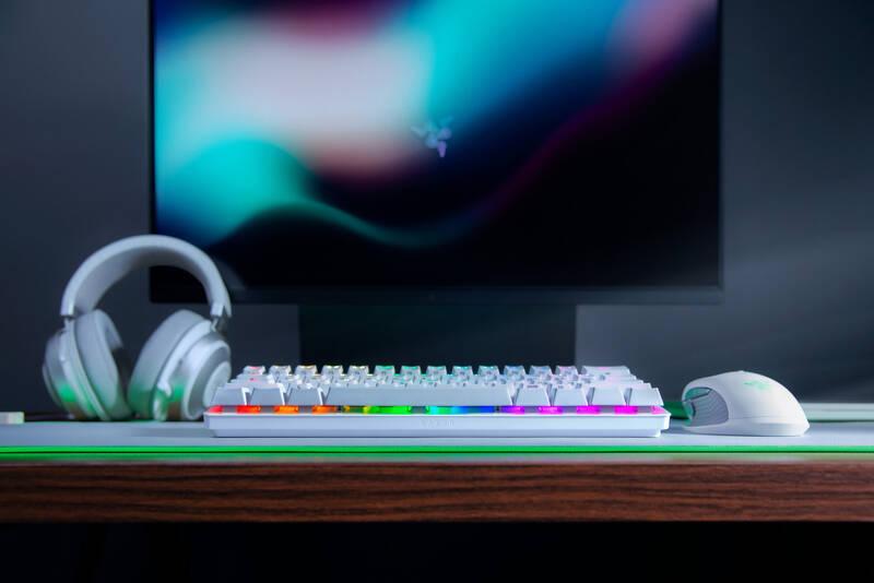 Klávesnice Razer Huntsman Mini - Mercury Ed. - US Layout bílá