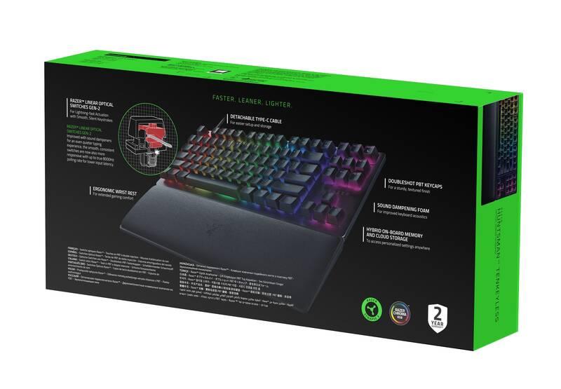 Klávesnice Razer Huntsman V2 Tenkeyless - US Layout černá