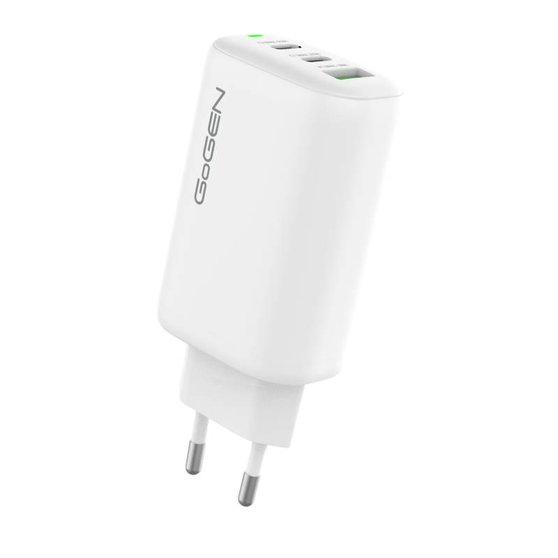 Nabíječka do sítě GoGEN ACHPD 365, 2xUSB-C, 1x USB-A, 65W bílá