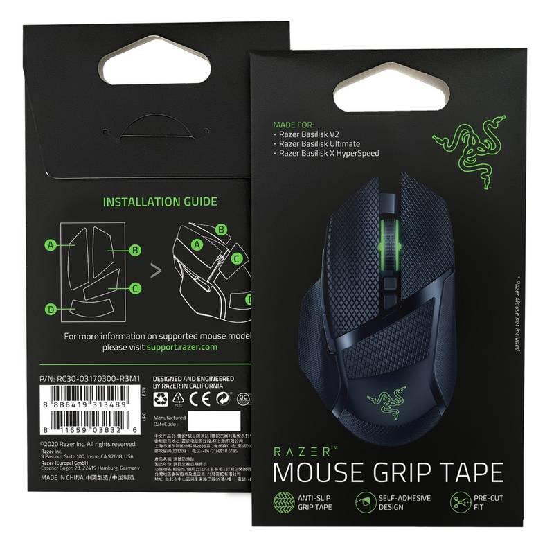Nálepka Razer Mouse Grip Tape - Basilisk Ultimate Basilisk V2 Basilisk X HyperSpeed černá, Nálepka, Razer, Mouse, Grip, Tape, Basilisk, Ultimate, Basilisk, V2, Basilisk, X, HyperSpeed, černá