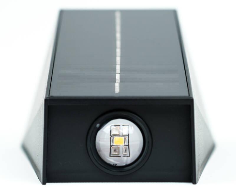 Nástěnné svítidlo IMMAX WALL-4, solární, se světelným čidlem, 2 W černé