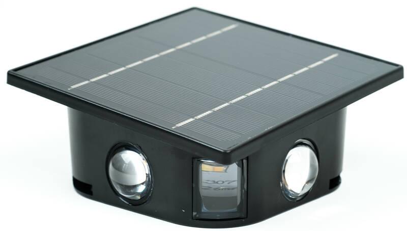 Nástěnné svítidlo IMMAX WALL, solární, se světelným čidlem, 2 W černé