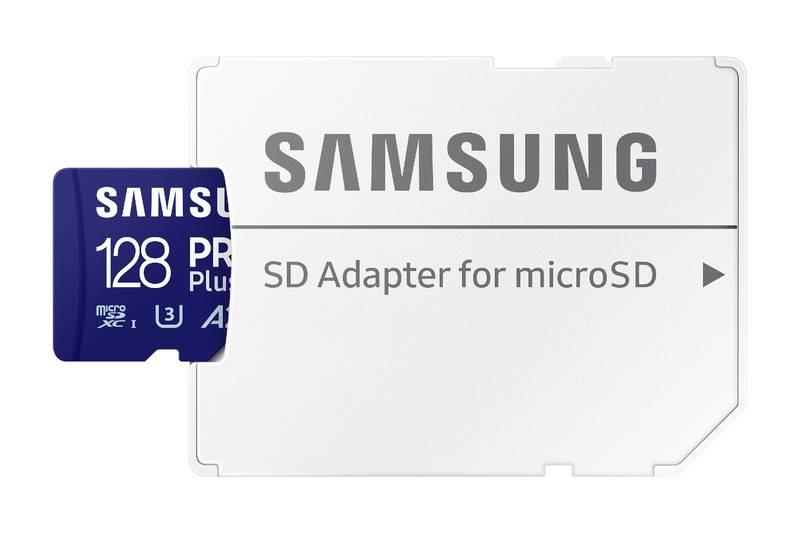 Paměťová karta Samsung PRO Plus MicroSDXC 128GB SD adapter, Paměťová, karta, Samsung, PRO, Plus, MicroSDXC, 128GB, SD, adapter