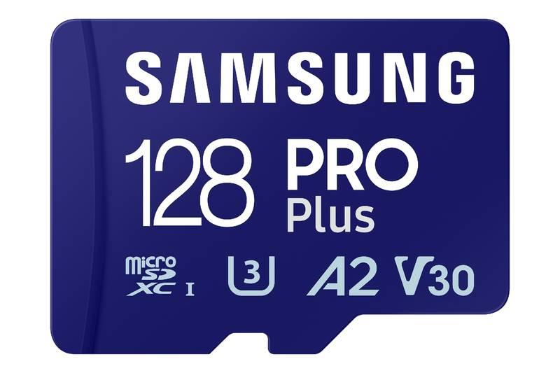 Paměťová karta Samsung PRO Plus MicroSDXC 128GB USB adaptér, Paměťová, karta, Samsung, PRO, Plus, MicroSDXC, 128GB, USB, adaptér