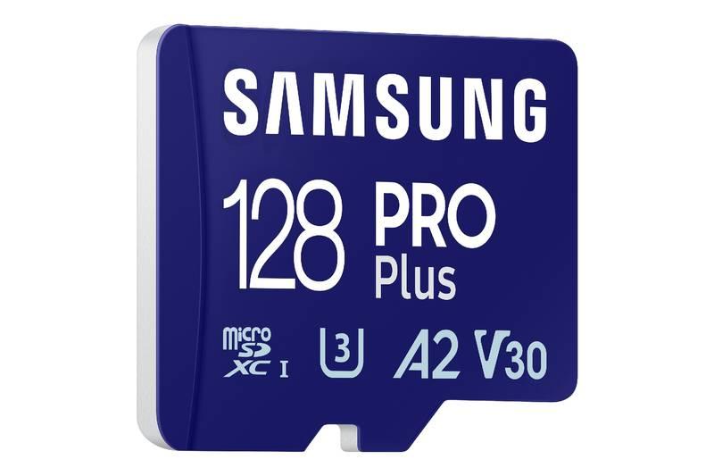 Paměťová karta Samsung PRO Plus MicroSDXC 128GB USB adaptér, Paměťová, karta, Samsung, PRO, Plus, MicroSDXC, 128GB, USB, adaptér