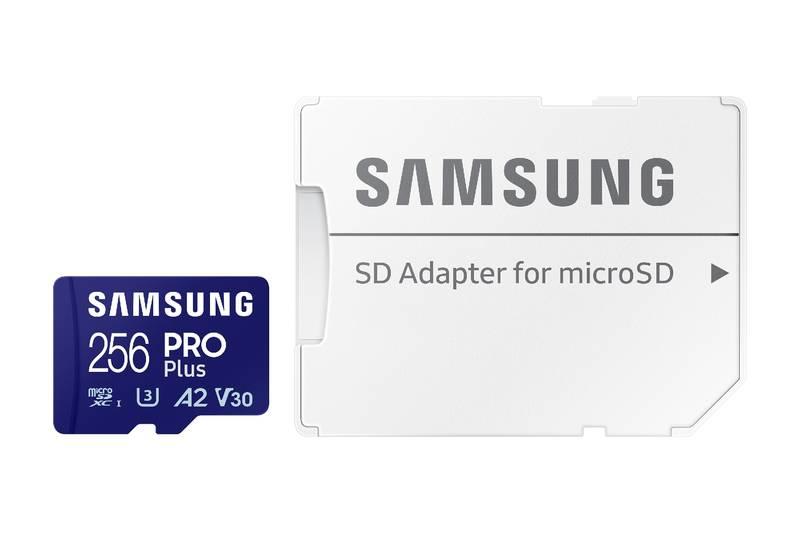 Paměťová karta Samsung PRO Plus MicroSDXC 256GB SD adapter