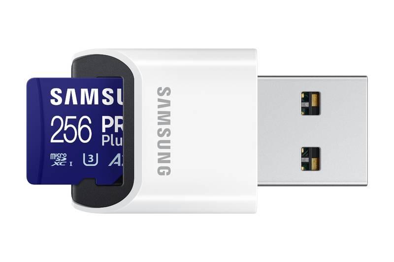 Paměťová karta Samsung PRO Plus MicroSDXC 256GB USB adaptér