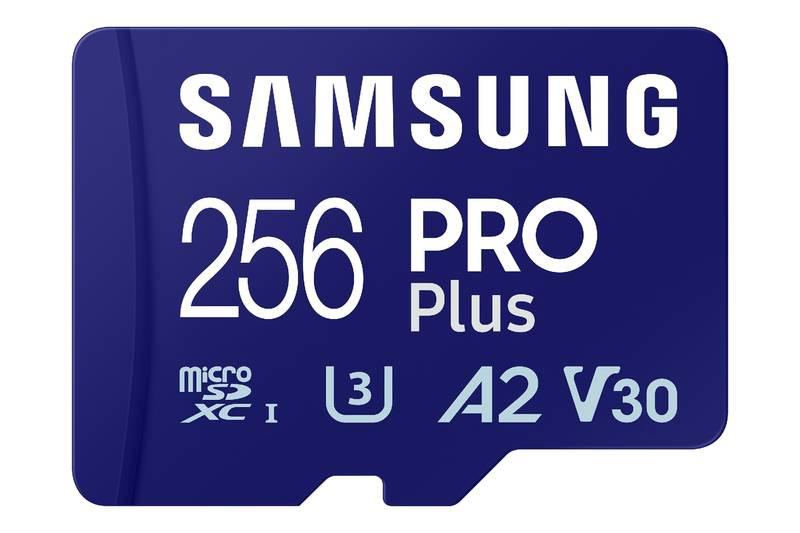 Paměťová karta Samsung PRO Plus MicroSDXC 256GB USB adaptér, Paměťová, karta, Samsung, PRO, Plus, MicroSDXC, 256GB, USB, adaptér
