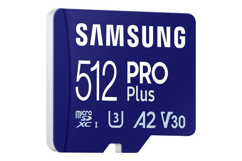 Paměťová karta Samsung PRO Plus MicroSDXC 512GB USB adaptér, Paměťová, karta, Samsung, PRO, Plus, MicroSDXC, 512GB, USB, adaptér