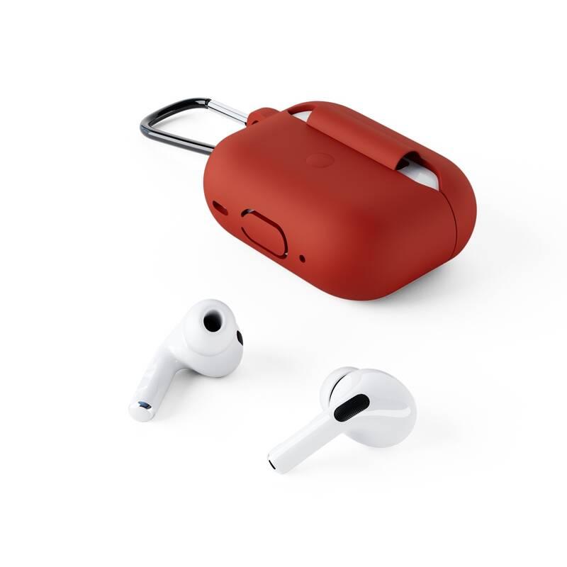 Pouzdro Epico Outdoor Cover s karabinou pro Apple AirPods Pro 2 červené