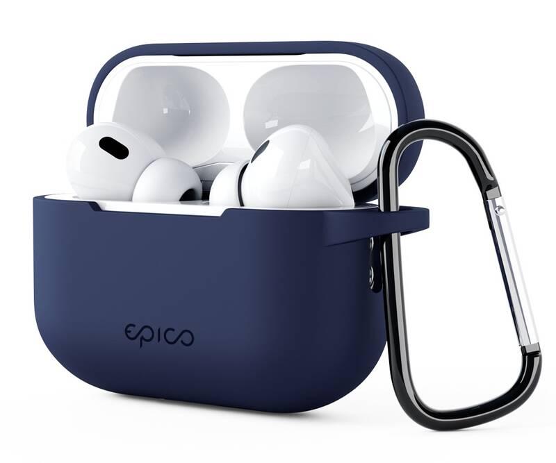 Pouzdro Epico Outdoor Cover s karabinou pro Apple AirPods Pro 2 modré