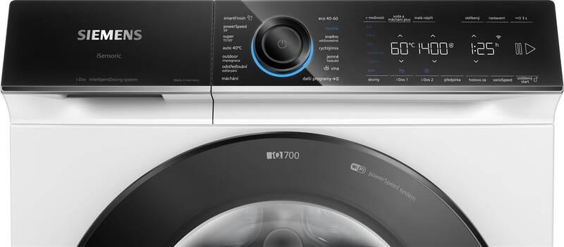Pračka Siemens iQ700 WG54B2A0CS I-DOS bílá