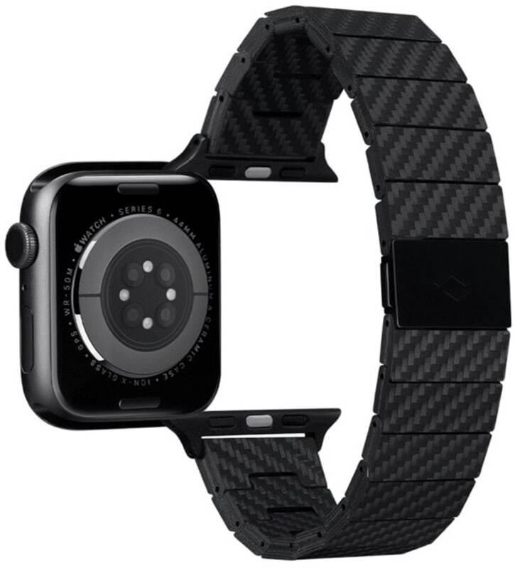 Řemínek Pitaka Carbon Fiber na Apple Watch 42 44 45 49 mm černý