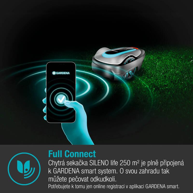 Robotická sekačka Gardena Sileno 19601-72, 250 m²