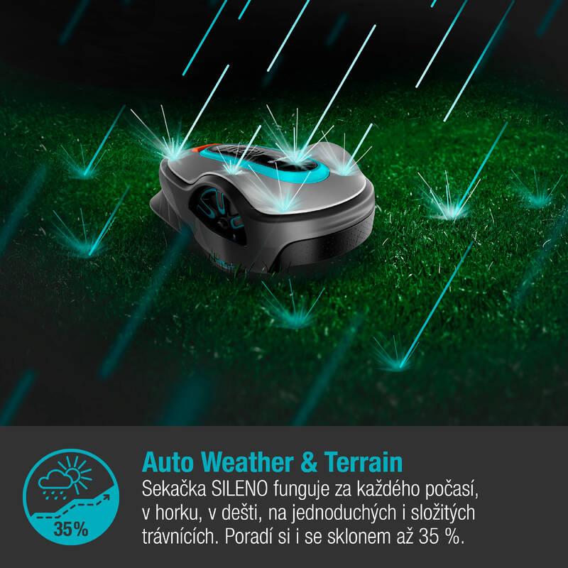 Robotická sekačka Gardena Sileno 19701-72, 750 m²