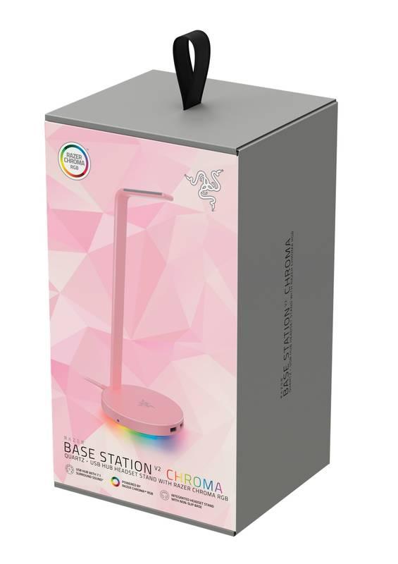 Stojánek Razer Base Station V2 Chroma - Quartz růžový