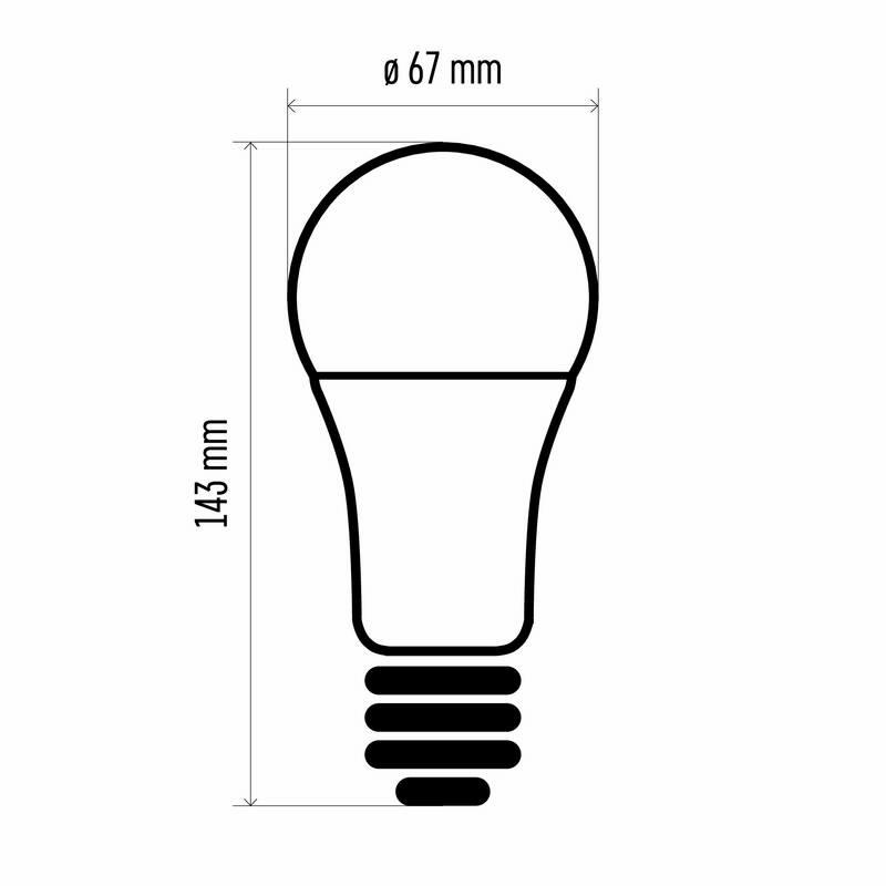 Žárovka LED EMOS klasik, E27, 19W, neutrální bílá