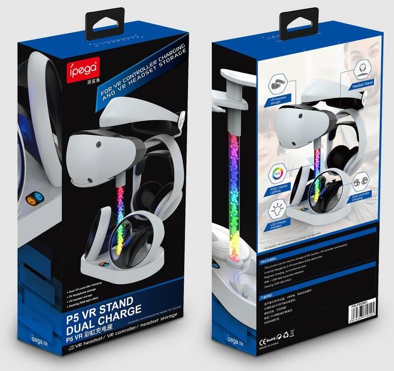 Dokovací stanice iPega P5V001 pro PS VR2 bílá