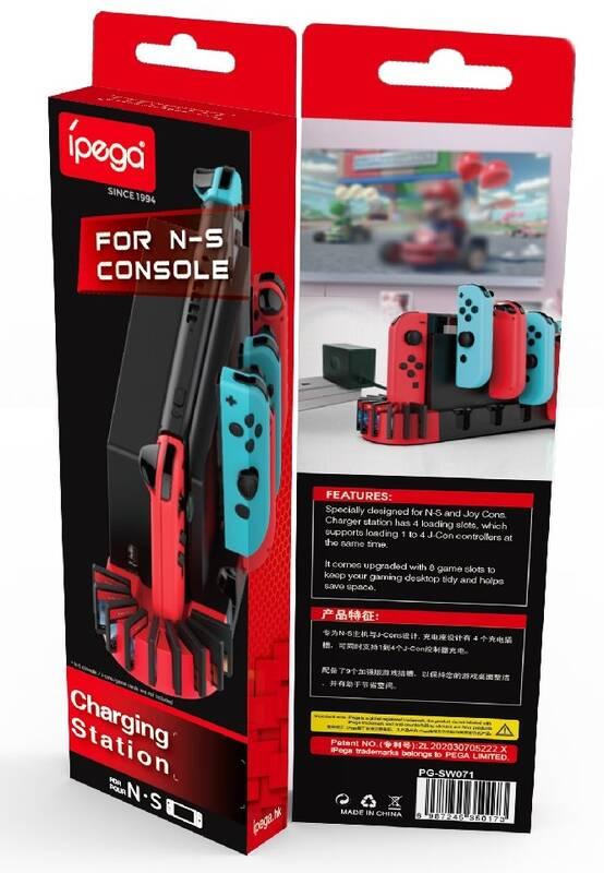 Dokovací stanice iPega SW071 pro Nintendo Switch Joy-con černá červená