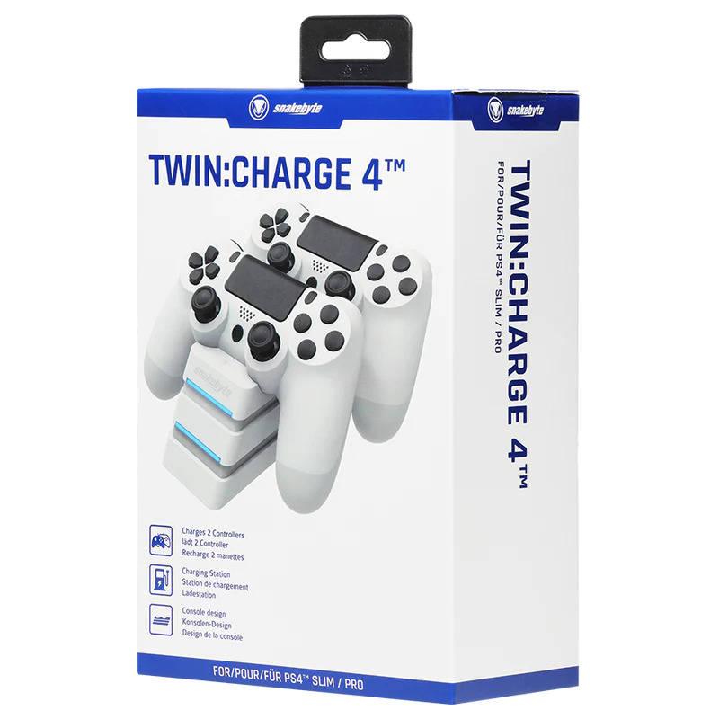 Dokovací stanice SnakeByte Twin: Charge 4 pro PS4 bílý