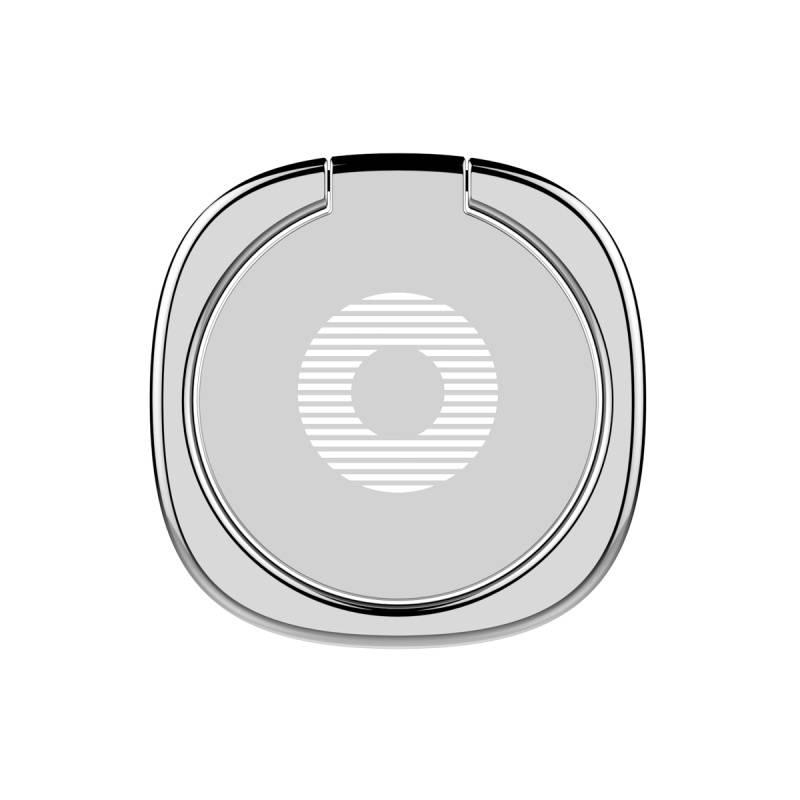 Držák na mobil Baseus Privity s kroužkem stříbrný