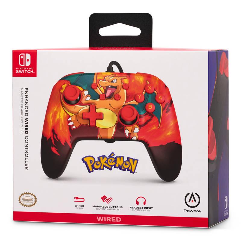 Gamepad PowerA Enhanced Wired pro Nintendo Switch - Pokémon: Charizard Vortex