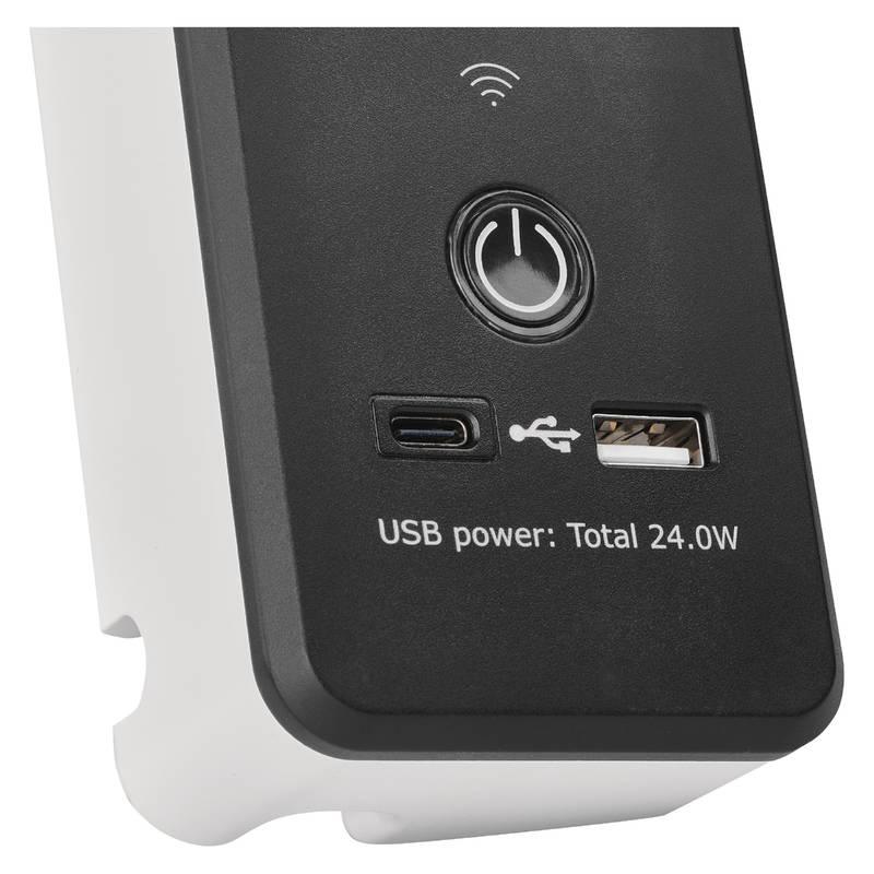 Kabel prodlužovací EMOS GoSmart 4x zásuvka, s vypínačems, USB a Wi-Fi, 2m černý bílý, Kabel, prodlužovací, EMOS, GoSmart, 4x, zásuvka, s, vypínačems, USB, a, Wi-Fi, 2m, černý, bílý
