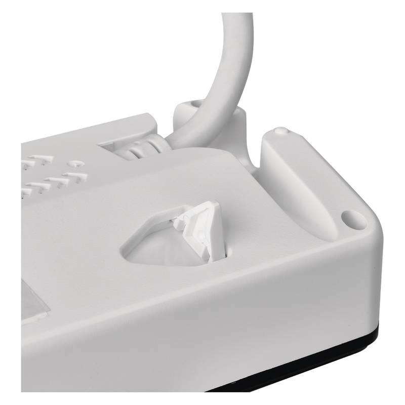 Kabel prodlužovací EMOS GoSmart 4x zásuvka, s vypínačems, USB a Wi-Fi, 2m černý bílý