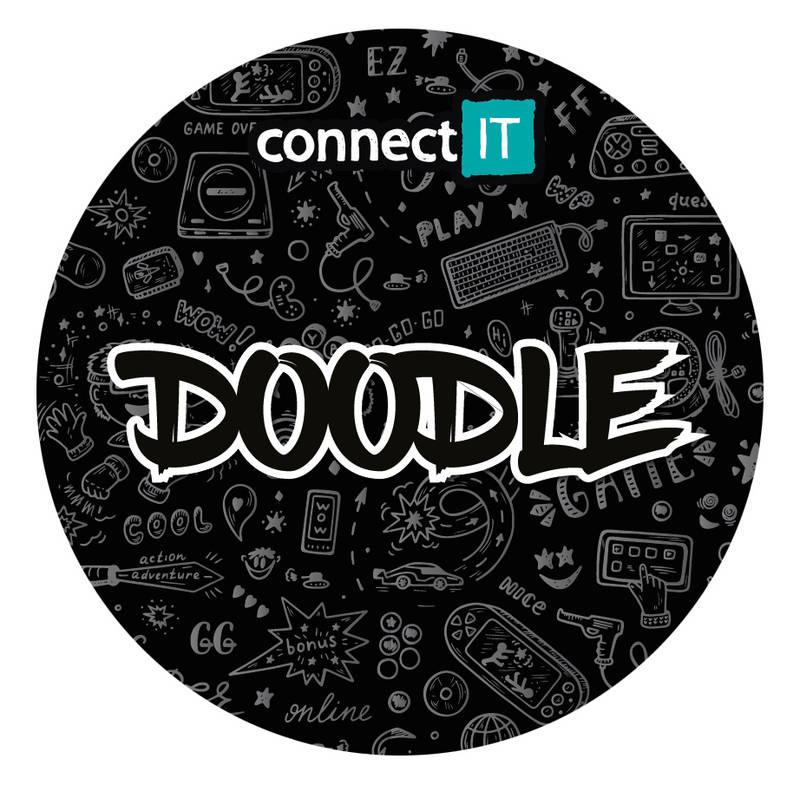 Klávesnice Connect IT DOODLE, CZ SK černá