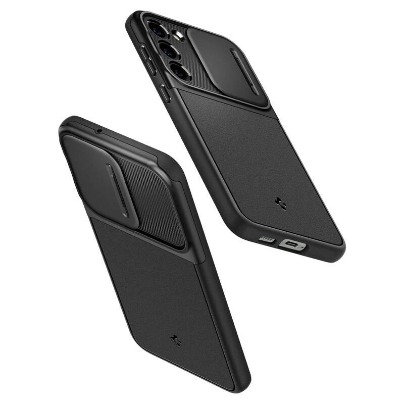 Kryt na mobil Spigen Optik Armor pro Samsung Galaxy S23 černý