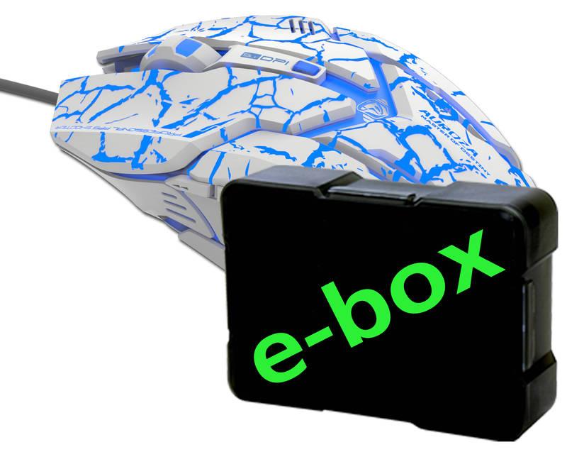 Myš E-Blue Auroza Gaming e-box bílá, Myš, E-Blue, Auroza, Gaming, e-box, bílá