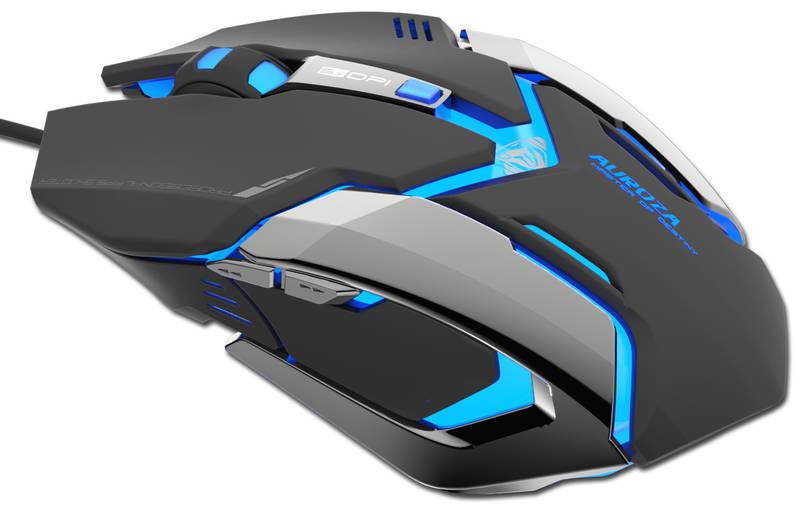 Myš E-Blue Auroza Gaming e-box černá šedá