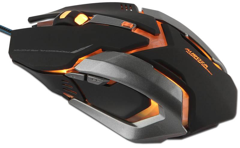 Myš E-Blue Auroza Gaming e-box černá šedá
